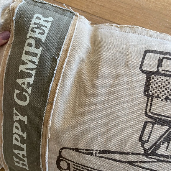 HAPPY CAMPER throw pillow-like new! - Picture 6 of 10